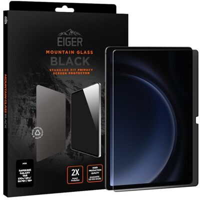 Eiger Privacy Sichtschutz-Glas Standard Fit Mountain Glass Tablet Black (Samsung Galaxy Tab S10+, Samsung Galaxy Tab S7 FE, Samsung Galaxy Tab S7+, Samsung Galaxy Tab S8+, Samsung Galaxy Tab S9 FE+, Samsung Galaxy Tab S9+), Tablet Schutzfolie Eiger Privacy Sichtschutz-Glas Standard Fit Mountain Glass Tablet Black (Samsung Galaxy Tab S10+, Samsung Galaxy Tab S7 FE, Samsung Galaxy Tab S7+, Samsung Galaxy Tab S8+, Samsung Galaxy Tab S9 FE+, Samsung Galaxy Tab S9+), Tablet Schutzfolie