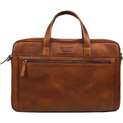 DSTRCT Premium Collection Leren Business Laptoptas - 15.6 inch laptopvak met rits - Inclusief onderhouspakk (15.60"), Notebooktasche, Braun DSTRCT Premium Collection Leren Business Laptoptas - 15.6 inch laptopvak met rits - Inclusief onderhouspakk (15.60"), Notebooktasche, Braun