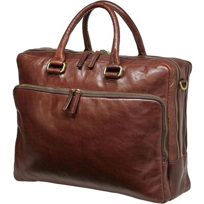 Leonhard Heyden, Unisex, Handtasche, Aktentaschemit RV 2 Fächer Cambridge, Braun Leonhard Heyden, Unisex, Handtasche, Aktentaschemit RV 2 Fächer Cambridge, Braun
