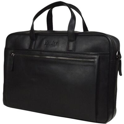 DSTRCT Premium Collection Leren Business Laptoptas - 17 inch laptopvak met rits - Inclusief onderhouspakket (17"), Notebooktasche, Schwarz DSTRCT Premium Collection Leren Business Laptoptas - 17 inch laptopvak met rits - Inclusief onderhouspakket (17"), Notebooktasche, Schwarz