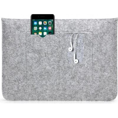 Screenguard 2-in-1 Felt Sleeve Macbook & Notebook 12" 11" Tasche aus Filz (12", Apple), Notebooktasche, Grau Screenguard 2-in-1 Felt Sleeve Macbook & Notebook 12" 11" Tasche aus Filz (12", Apple), Notebooktasche, Grau