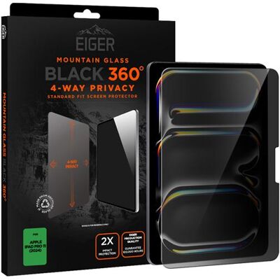 Eiger Mountain Black Privacy 360 Tablet Schutzfolie - Vollbild, Anti-Spion, iPad Pro 11 2024 (M4) Eiger Mountain Black Privacy 360 Tablet Schutzfolie - Vollbild, Anti-Spion, iPad Pro 11 2024 (M4)