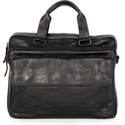 Spikes & Sparrow Leather Business bag - Kevin - Black (15.60"), Notebooktasche, Schwarz Spikes & Sparrow Leather Business bag - Kevin - Black (15.60"), Notebooktasche, Schwarz