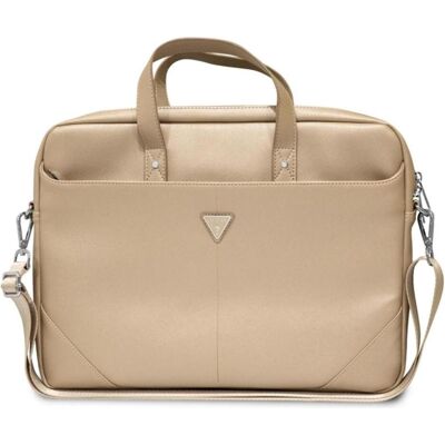 Guess Torba GUCB15PSATLE 16" beżowy/ beige Saffiano Triangle Logo, Notebooktasche, Beige Guess Torba GUCB15PSATLE 16" beżowy/ beige Saffiano Triangle Logo, Notebooktasche, Beige