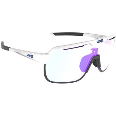 AZR, Damen, Sportbrille, Kromic Victory RX Cat 1-3 - Fahrradbrille (Weiss, Blau, Cherry, Purple, Red), Blau, Weiss AZR, Damen, Sportbrille, Kromic Victory RX Cat 1-3 - Fahrradbrille (Weiss, Blau, Cherry, Purple, Red), Blau, Weiss