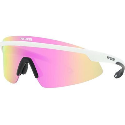 Pit Viper, Unisex, Sportbrille, The Skysurfer Polarized (Weiss, Miami Nights), Mehrfarbig, Pink, Gelb, Weiss Pit Viper, Unisex, Sportbrille, The Skysurfer Polarized (Weiss, Miami Nights), Mehrfarbig, Pink, Gelb, Weiss