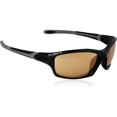 Swiss Eye, Herren, Sportbrille, Grip Sonnenbrille (Black Matt, Dark Grey, Orange, Smoke), Schwarz Swiss Eye, Herren, Sportbrille, Grip Sonnenbrille (Black Matt, Dark Grey, Orange, Smoke), Schwarz