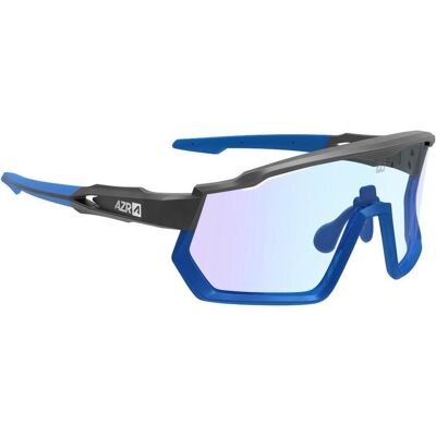 AZR, Unisex, Sportbrille, Kromic Pro Race RX CAT 0/3 (Black, Iridescent Blue, Matte Blue, blauer, mehrschichtiger iridisierender Bildschirm), Blau AZR, Unisex, Sportbrille, Kromic Pro Race RX CAT 0/3 (Black, Iridescent Blue, Matte Blue, blauer, mehrschichtiger iridisierender Bildschirm), Blau