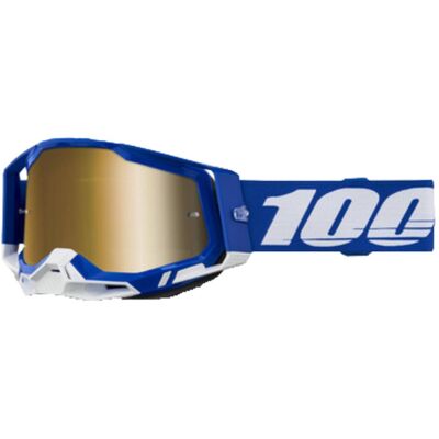 100%, Unisex, Sportbrille, Racecraft 2 Goggle (Blau, Weiss, Gold), Blau, Gold 100%, Unisex, Sportbrille, Racecraft 2 Goggle (Blau, Weiss, Gold), Blau, Gold