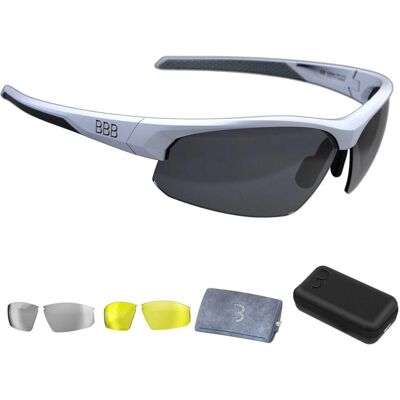 BBB, Unisex, Sportbrille, Impress Fahrradbrille (Gelb, Klar, Rauch), Weiss BBB, Unisex, Sportbrille, Impress Fahrradbrille (Gelb, Klar, Rauch), Weiss