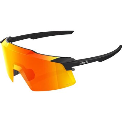 100%, Unisex, Sportbrille, Aerocraft - Soft Tact Black - HiPER Red Multilayer Mirr (Schwarz, Orange, Red), Schwarz 100%, Unisex, Sportbrille, Aerocraft - Soft Tact Black - HiPER Red Multilayer Mirr (Schwarz, Orange, Red), Schwarz
