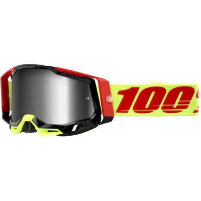 100%, Damen, Sportbrille, Racecraft 2 Goggle Wiz - Mirror Silver (Silver, Wiz, Silber), Rot, Schwarz, Gelb 100%, Damen, Sportbrille, Racecraft 2 Goggle Wiz - Mirror Silver (Silver, Wiz, Silber), Rot, Schwarz, Gelb