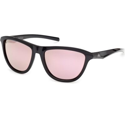 Adidas Herren, Sportbrille, ES0001 S3 (Shiny Black, Gradient Or Mirror Violet), Violett, Schwarz Adidas Herren, Sportbrille, ES0001 S3 (Shiny Black, Gradient Or Mirror Violet), Violett, Schwarz