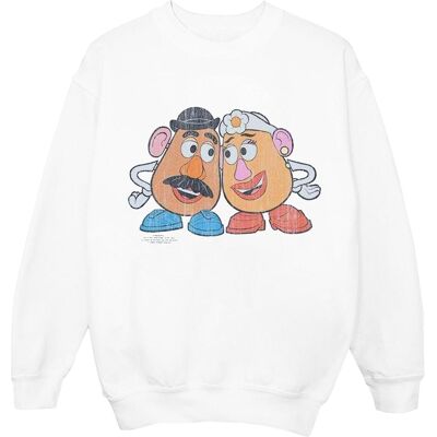 Disney Damen, Pullover, Toy Story 4 Mr And Mrs Potato Head Sweatshirt, Weiss, (M) Disney Damen, Pullover, Toy Story 4 Mr And Mrs Potato Head Sweatshirt, Weiss, (M)