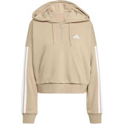 Adidas Damen, Pullover, W 3S Ft Qz Hd - warsan/white, Beige, (XL) Adidas Damen, Pullover, W 3S Ft Qz Hd - warsan/white, Beige, (XL)