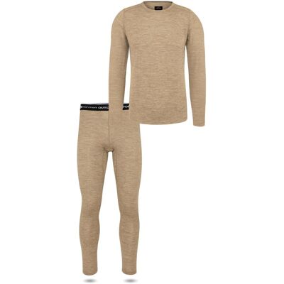 Normani, Herren, Funktionsshirt, Herren Merino Unterwäsche-Set Melbourne/Sydney - 9127 (56, XXL), Beige, XXL, 56 Normani, Herren, Funktionsshirt, Herren Merino Unterwäsche-Set Melbourne/Sydney - 9127 (56, XXL), Beige, XXL, 56