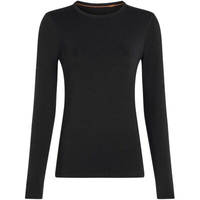 Icebreaker, Damen, Funktionsshirt, Women Merino Blend Core Heavyweight LS Crewe (M), Schwarz Icebreaker, Damen, Funktionsshirt, Women Merino Blend Core Heavyweight LS Crewe (M), Schwarz