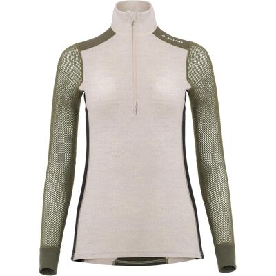 Aclima, Damen, Funktionsshirt, WoolNet Hybrid Mock (M), Beige, M Aclima, Damen, Funktionsshirt, WoolNet Hybrid Mock (M), Beige, M