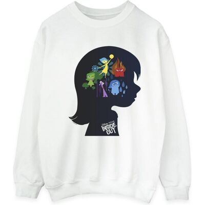 Disney Herren, Pullover, Inside Out Head Silhouette Sweatshirt, Weiss, (M) Disney Herren, Pullover, Inside Out Head Silhouette Sweatshirt, Weiss, (M)