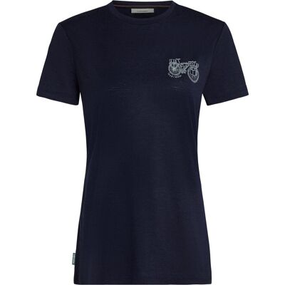 Icebreaker, Damen, Funktionsshirt, Women's Merino 150 Tech Lite S/S Adventure Ride (XS), Schwarz, Blau Icebreaker, Damen, Funktionsshirt, Women's Merino 150 Tech Lite S/S Adventure Ride (XS), Schwarz, Blau