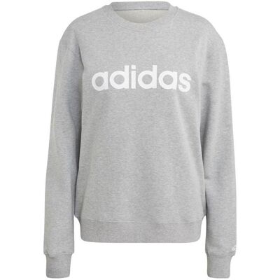 Adidas Damen, Pullover, Essentials Linear French Terry Sweatshirt, Grau, Silber, (S) Adidas Damen, Pullover, Essentials Linear French Terry Sweatshirt, Grau, Silber, (S)