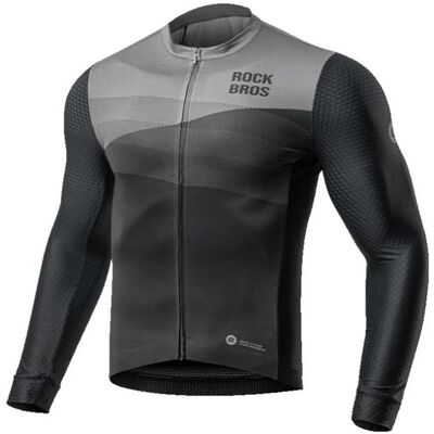 Rockbros, Herren, Velotrikot, cycling jersey 15120009003 long sleeve spring/summer L - black (L), Schwarz, L Rockbros, Herren, Velotrikot, cycling jersey 15120009003 long sleeve spring/summer L - black (L), Schwarz, L