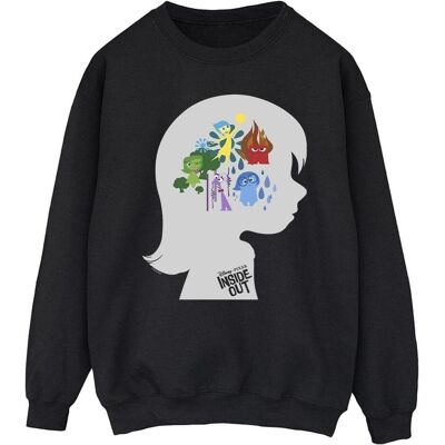 Disney Herren, Pullover, Inside Out Head Silhouette Sweatshirt, Schwarz, (M) Disney Herren, Pullover, Inside Out Head Silhouette Sweatshirt, Schwarz, (M)