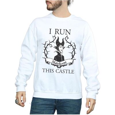 Disney Herren, Pullover, Maleficent I Run This Castle Sweatshirt, Weiss, (M) Disney Herren, Pullover, Maleficent I Run This Castle Sweatshirt, Weiss, (M)