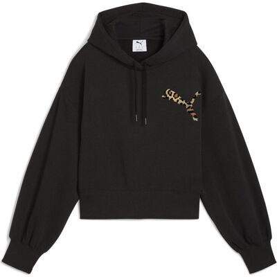 Puma Damen, Pullover, Leo Luxe Relaxed, Schwarz, (M) Puma Damen, Pullover, Leo Luxe Relaxed, Schwarz, (M)