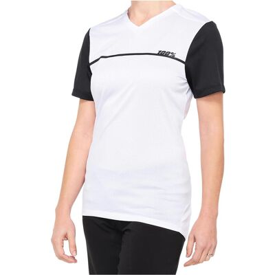 100% Damen Ridecamp Jersey - Weiß - Kurzarm - Enganliegend - Feuchtigkeitsregulierung - Atmungsaktiv - Leicht - Radtrikot 100% Damen Ridecamp Jersey - Weiß - Kurzarm - Enganliegend - Feuchtigkeitsregulierung - Atmungsaktiv - Leicht - Radtrikot