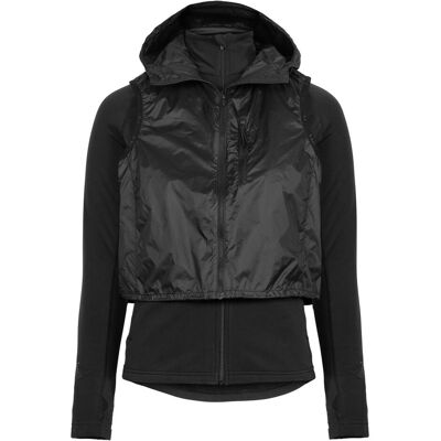 Johaug, Damen, Laufjacke, Discipline Running 2 in 1 Hybrid Jacket (L), Schwarz, L Johaug, Damen, Laufjacke, Discipline Running 2 in 1 Hybrid Jacket (L), Schwarz, L