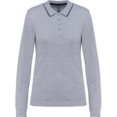 Kariban, Damen, Shirts, Polo-Shirt aus Piqué-Strick langarm, Damen, Grau, Blau, Weiss, (XS) Kariban, Damen, Shirts, Polo-Shirt aus Piqué-Strick langarm, Damen, Grau, Blau, Weiss, (XS)