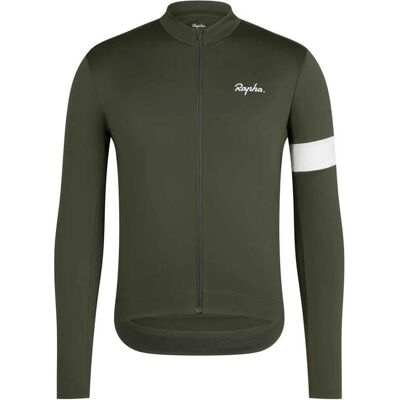 Rapha, Herren, Velotrikot, Jersey 25 Core Thermal LS Medium Deep Depths/White (M), Grün, M Rapha, Herren, Velotrikot, Jersey 25 Core Thermal LS Medium Deep Depths/White (M), Grün, M