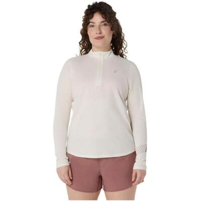 ASICS, Damen, Sportshirt, Icon 1/2 ZIP LS Damen Top (S), Beige, Mehrfarbig, S ASICS, Damen, Sportshirt, Icon 1/2 ZIP LS Damen Top (S), Beige, Mehrfarbig, S