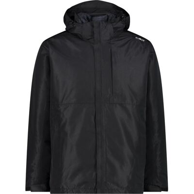 CMP Campagnolo, Herren, Outdoorjacken, Jacket Zip Hood Detachable Inner Jacket Taslan (52, XL), Schwarz, XL, 52 CMP Campagnolo, Herren, Outdoorjacken, Jacket Zip Hood Detachable Inner Jacket Taslan (52, XL), Schwarz, XL, 52