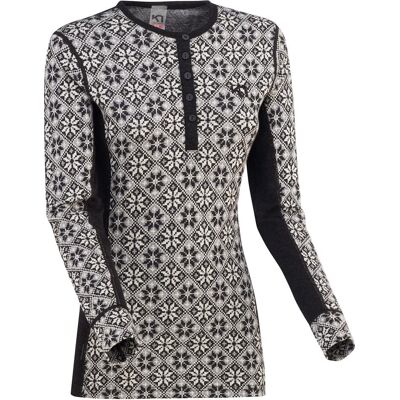 Kari Traa Schwarzes Rose Langarm-Shirt - Merino Baselayer Kari Traa Schwarzes Rose Langarm-Shirt - Merino Baselayer