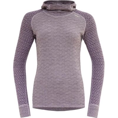 Devold Merino Baselayer Hoodie - Lila - S - Wärmend & Wendbar Devold Merino Baselayer Hoodie - Lila - S - Wärmend & Wendbar
