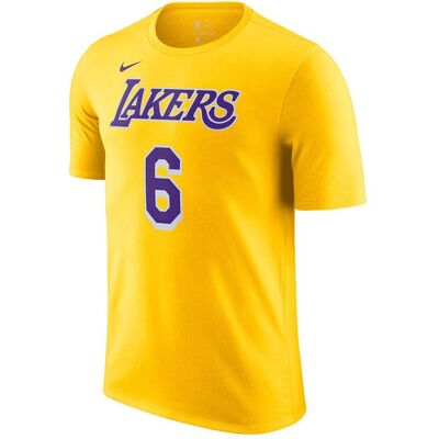 Nike LeBron James Lakers Gelb T-Shirt - T-Shirt Nike LeBron James Lakers Gelb T-Shirt - T-Shirt