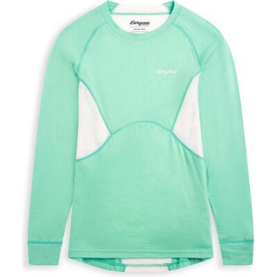 Bergans, Damen, Funktionsshirt, Inner:Pure Merino (L), Grün, Weiss, L Bergans, Damen, Funktionsshirt, Inner:Pure Merino (L), Grün, Weiss, L