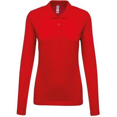 Kariban Damen Langarm-Poloshirt Rot - XXL Kariban Damen Langarm-Poloshirt Rot - XXL