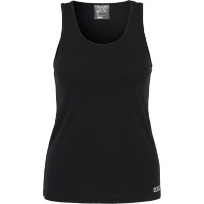 2XU, Damen, Sportshirt, Aero Singlet (XL), Schwarz, Silber, XL 2XU, Damen, Sportshirt, Aero Singlet (XL), Schwarz, Silber, XL