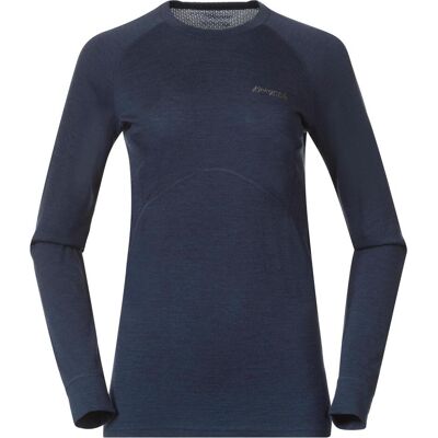 Bergans, Damen, Funktionsshirt, Inner:Pure Merino (L), Blau, L Bergans, Damen, Funktionsshirt, Inner:Pure Merino (L), Blau, L