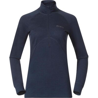 Bergans, Damen, Funktionsshirt, Inner:Pure Merino Half Zip (S), Blau, S Bergans, Damen, Funktionsshirt, Inner:Pure Merino Half Zip (S), Blau, S