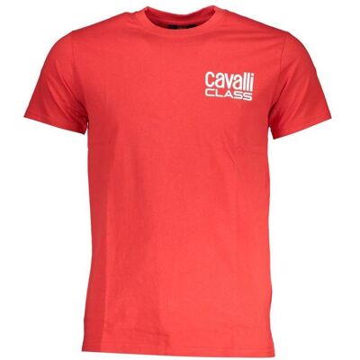 Cavalli Class, Herren, Sportshirt, Rosso Cotton Men T-Shirt (M), Rot, M Cavalli Class, Herren, Sportshirt, Rosso Cotton Men T-Shirt (M), Rot, M