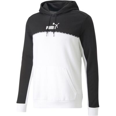 Puma Herren, Pullover, ESS BLOCK x TAPE Hoodie FL, Schwarz, (M) Puma Herren, Pullover, ESS BLOCK x TAPE Hoodie FL, Schwarz, (M)