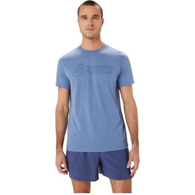 ASICS, Unisex, Sportshirt, Logo Ss Tee (S), Blau, S ASICS, Unisex, Sportshirt, Logo Ss Tee (S), Blau, S