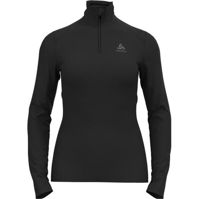 Odlo, Damen, Funktionsshirt, BL TOP turtle neck l/s half zip FUNDAMEN (S), Schwarz Odlo, Damen, Funktionsshirt, BL TOP turtle neck l/s half zip FUNDAMEN (S), Schwarz