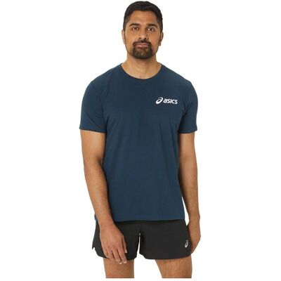 ASICS, Unisex, Sportshirt, Chest Logo Ss Tee (M), Blau, M ASICS, Unisex, Sportshirt, Chest Logo Ss Tee (M), Blau, M