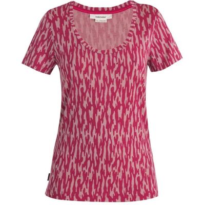 Icebreaker, Damen, Funktionsshirt, W Mer 150 Tech Lite II SS Scp T GlaciCam (S), Mehrfarbig, Pink Icebreaker, Damen, Funktionsshirt, W Mer 150 Tech Lite II SS Scp T GlaciCam (S), Mehrfarbig, Pink