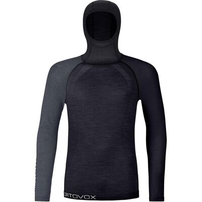 Ortovox, Herren, Funktionsshirt, 120 Comp Light Hoody (XL), Schwarz, Grau Ortovox, Herren, Funktionsshirt, 120 Comp Light Hoody (XL), Schwarz, Grau